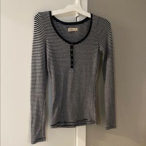 Wilfred Striped Button-Front Top